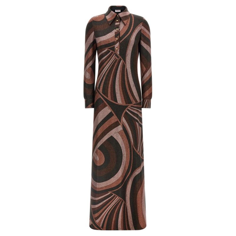 Emilio Pucci Bordeaux Polyamide Long Women's Dress